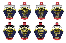 Large Customizable D Cruise 7"x5" Door Magnet with Ship Name, You choose Year