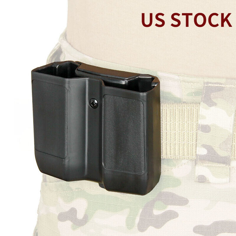 Tactical Double Magazine Holder Single Stack Mag Pouch Holster Black-image