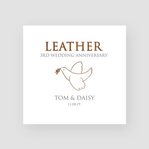 Handmade Personalised 3rd Wedding Anniversary Card Leather Dove Traditional Cute Ebay