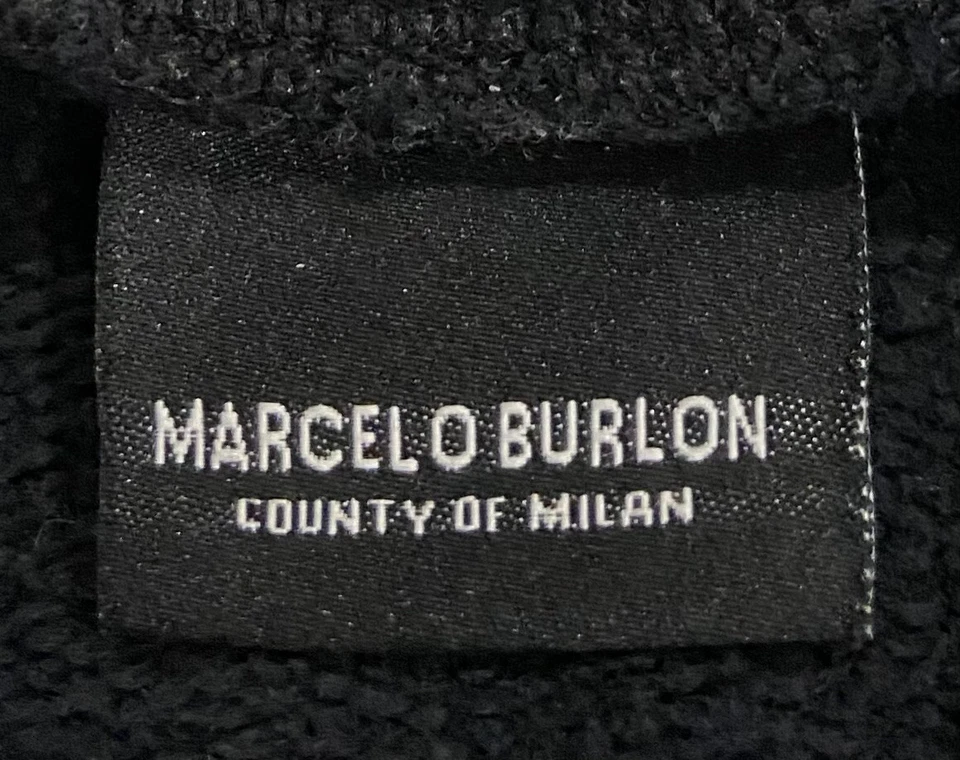 成人 L 码 Marcelo Burlon 卫衣带翼设计长袖圆领意大利 — 第 2/4 张图片