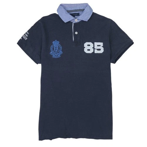 Tommy Hilfiger Mens Blue Slim Fit Polo Shirt Size M