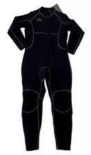 Hevto Men Wetsuit 3/2mm Neoprene Wetsuit Front Zip Surfing Diving Black M