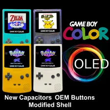 Nintendo Gameboy Color with OLED Screen -Premium build- OEM buttons - 9+ colours