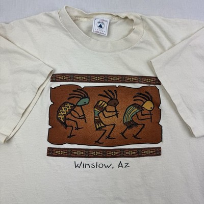 Vintage Tribal Nature T Shirt Adult Large Winslow Arizona Outdoor Aztec 90s USA