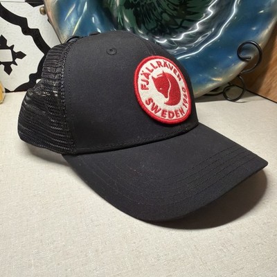 Fjallraven Hat Black Cap 1960 Sweden Logo Mesh Back Snapback Adjustable L/XL