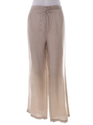DUNNES STORES Damen Freizeithosen Gr. 40 Beige Ramie