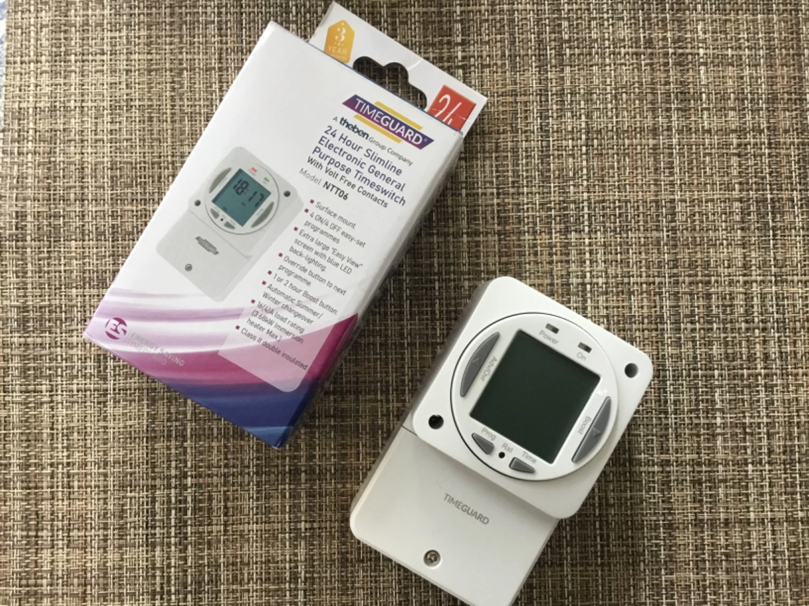 Timeguard 24-Hour Timeswitch NTT06 Slimline General Purpose 16A 230v Mains Wired