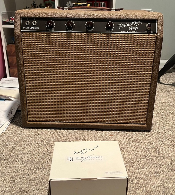 UNUSED Vintage Fender Princeton Amp 6G2 Brownface 1962 All Original/Footswitch