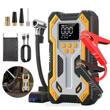 Car Jump Starter 6000mAh W/ Air Compressor Power Bank Battery Charger Portable