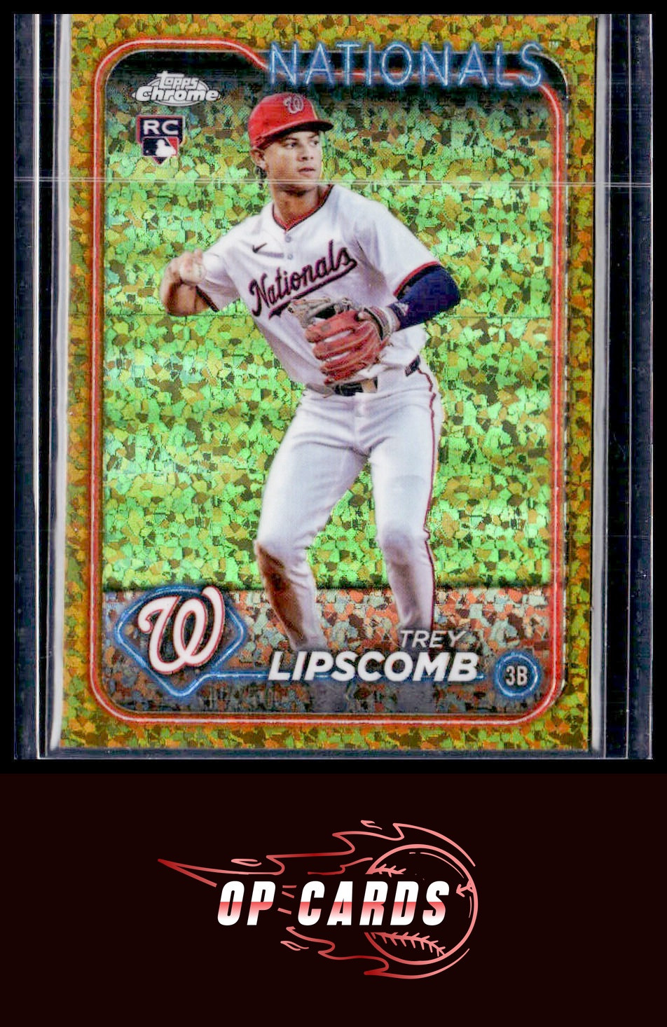 Trey Lipscomb 2024 Topps Chrome Update Gold Mini-Diamond Refractor /50