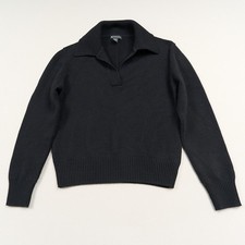 Athleta Alpine Sweater Womens Sz S Wool Cashmere Black Pullover Collar Soft