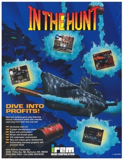 In The Hunt Irem Video Arcade Flyer / Brochure / Ad - Excellent - Hard to Find