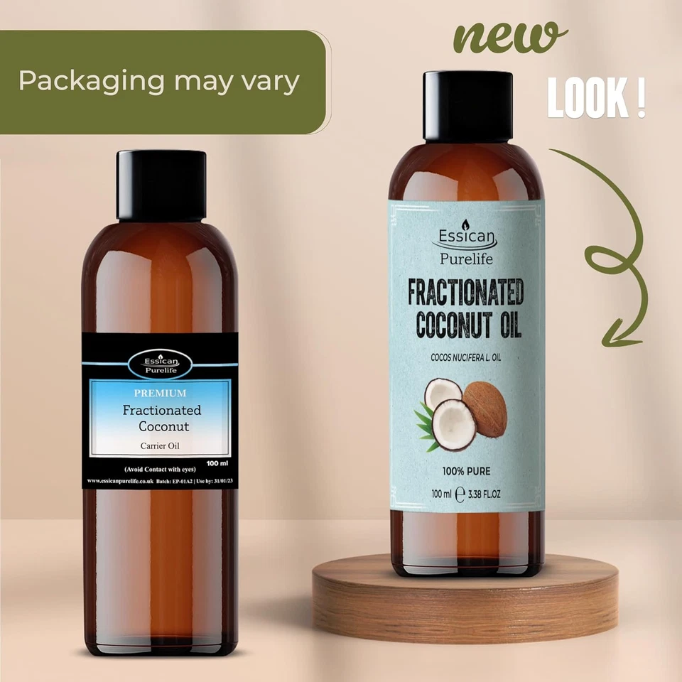 Olio Di Cocco Liquido Puro 100Ml, Olio Di Cocco Frazionato MCT per Pelle, Capell - Immagine 2 di 4