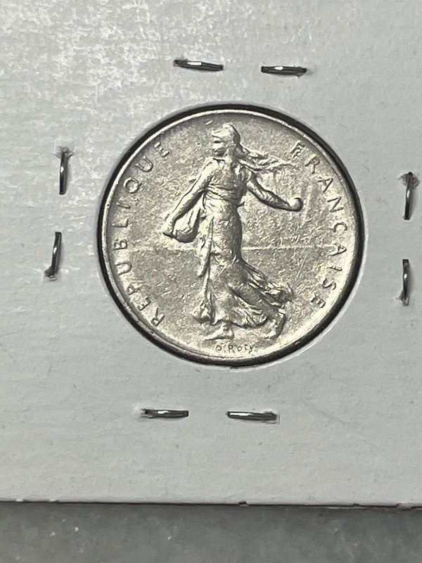 1960 France 1 Franc Pure Nickel