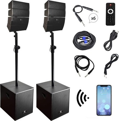 proreck PA Line Array Lautsprechersystem Subwoofer 12 Zoll 4000W Peak Bluetooth