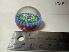 Perthshire Paperweight Millefiori Crieff Scotland Red Base