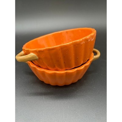10 Strawberry Street Artisan Collection Orange Pumpkin Baking Dish Set of 2