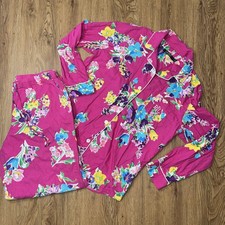 Lauren Ralph Lauren Women s Button Pajama Set Size Large Pink Florals GUC