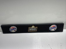 Miller Lite Bar Mat Rubber Beer Drink Spill Rail Approx 23”X 3.5"