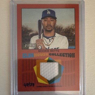 Topps Heritage 2026 Mookie Betts Dodgers Clubhouse Relics Red #CCR-MB /77