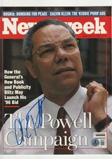 COLIN POWELL Signed 9/11/95 NEWSWEEK Magazine (NO Label) Beckett BAS