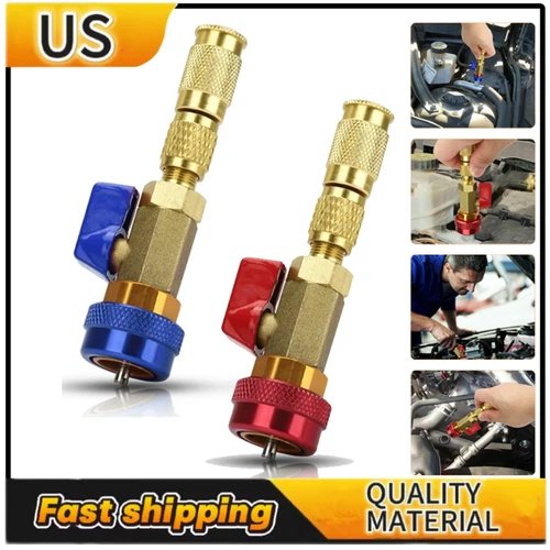 HVAC AC R134A R12 Valve Core High + Low Pressure Quick Remover Install Tool Set