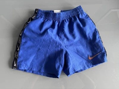 Nike Swim Shorts Blue with Net inner & Tie Waist Size Small Boys - Image 1 of 4