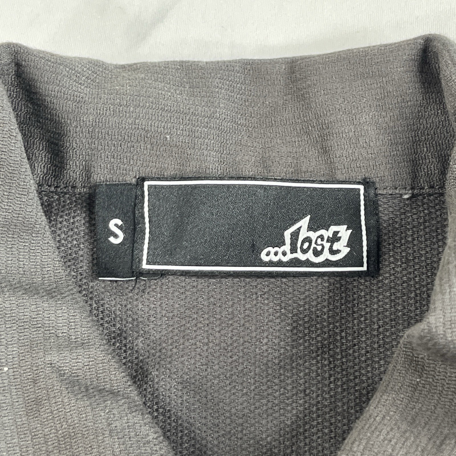 Lost Enterprises Gray Canvas Work Jacket Racing S… - image 4