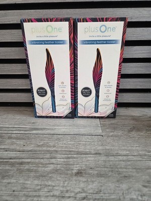 New Sealed Plus One Vibrating Feather Tickler Waterproof 5 Vibrations Foreplay
