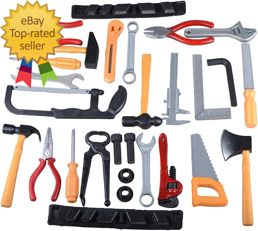 28 Pcs Kids Toy Tool Set Construction Party Supplies Plastic