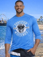 Men s UPF 50 Sun Protection Surf Shirt Long Sleeve Quick Dry Breathable Rash