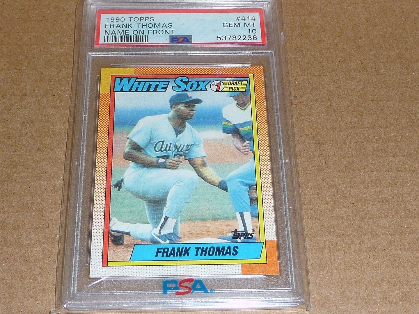 1990 Topps FRANK THOMAS RC/ROOKIE WHITE SOX #414 PSA 10 GEM MINT