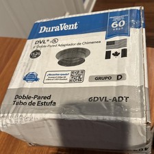 DuraVent 6” DVL Double Wall Chimney Stove Adapter BLACK 6DVL-ADT *