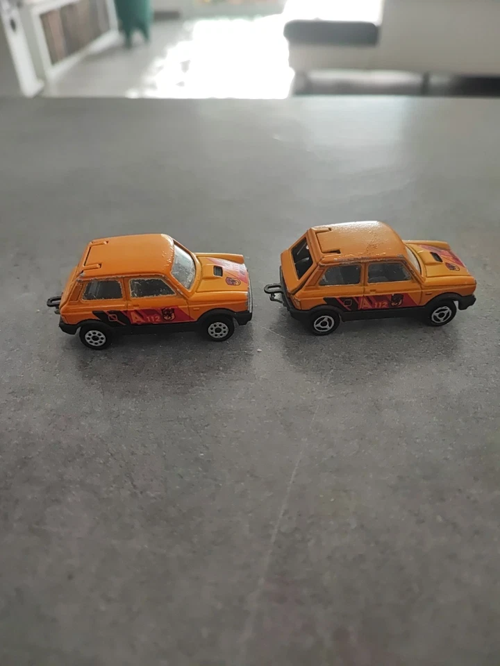 2  voitures  Majorette autobianchi a 112  ECH 1:53 Vintage  - Photo 2/4