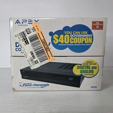 Apex Digital DT502 TV Converter Box Analog Pass Through New Sealed In Box