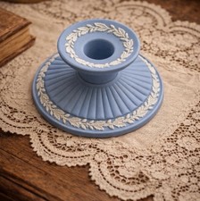 Beautiful Class Wedgewood Blue JasperwareCandlestick Holder