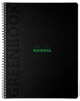 Rhodia Collegeblock Greenbook DIN A4+ Liniert Schwarz 80 Blatt