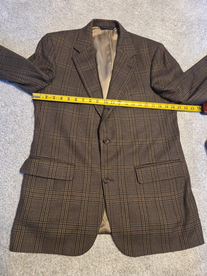 Blazer Brooks Brothers 40R tweed lana de cordero/cachemira para hombre Foto 4 de 4