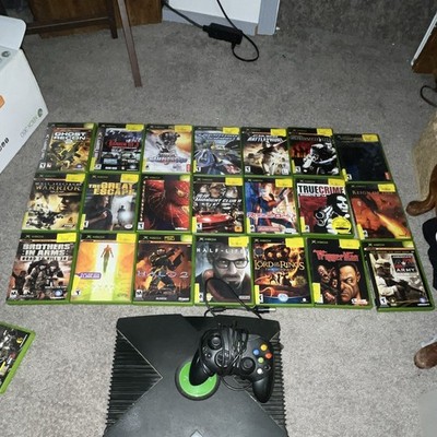 Microsoft Original Xbox Console Bundle w/ Wired Controller & Mixed Games Lot