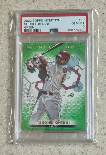 2022 TOPPS INCEPTION-GREEN SHOHEI OHTANI #50 PSA 10 GEM MINT DODGERS