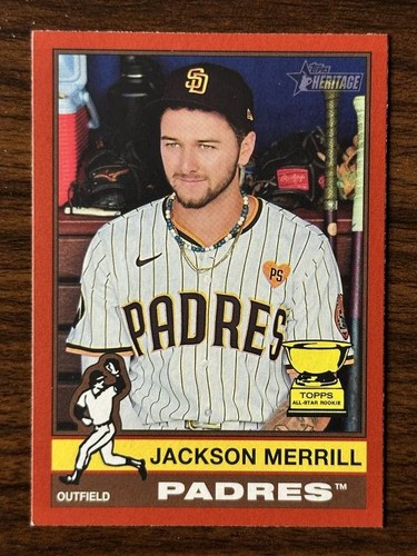 2025 Topps Heritage Jackson Merrill Padres Base Red Border Parallel Cup SP 422