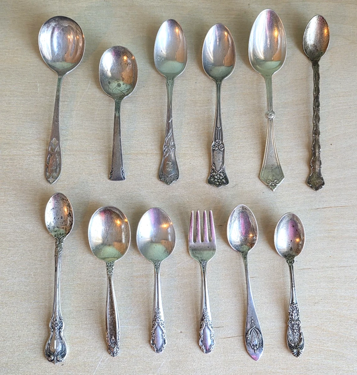 Reed & Barton Antique US Sterling Silver Spoons 1900-1940 for sale