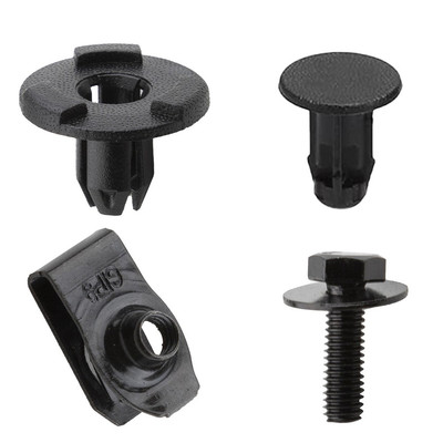 Vis écrous Clips Plastique Qashqai EMSea 30pcs Boulons De Couvercle De Moteur Voiture Pinces à Écrou Fixe Supports De Clip En Plastique Pour Sous-Plateau Bouclier Garde Attaches 30 Pièces Vis écrous Clips
