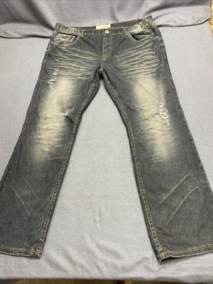 Y2K Ecko Unltd Jeans Straight Fit Mens 38x31 Black Denim Streetwear Grudge