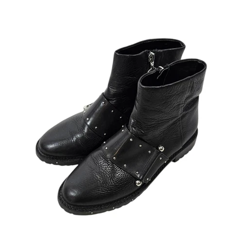 Avec Les Filles Graham Black Studded Leather Ankle Boots - Imagen 1 de 14