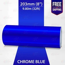 CHROME BLUE 8" PIN STRIPE Car Model Motorcycle Decal TAPE Vinyl Sticker 203mm