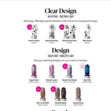 ColorStreet Clear Overlay nail art Designs Colored Black Glitter polish strips