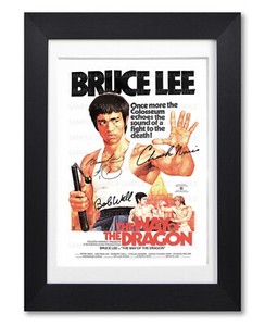 The Way Of The Dragon Movie Cast Signed Poster Print Photo Autograph Film Return Ebay
