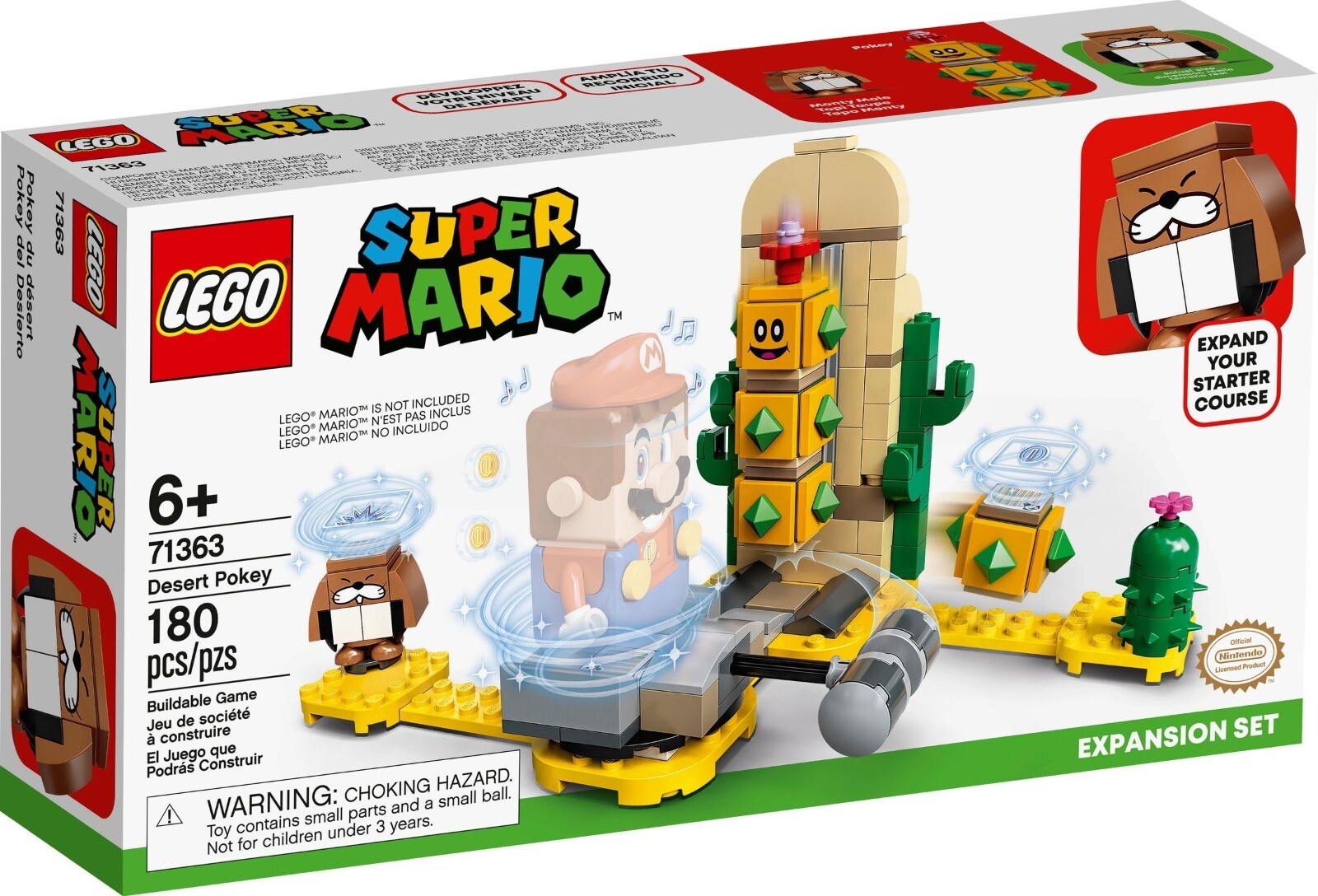 LEGO Super Mario (71363): Desert Pokey Expansion Set - New/Sealed/HTF/Retired 🦇