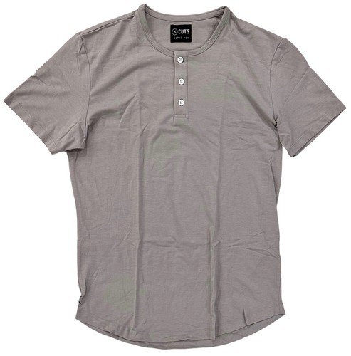 Cortes Ropa Para hombres Dobladillo Curvo Henley Firma Calce Ajustado PYCA Pro Camiseta - Imagen 7 de 18